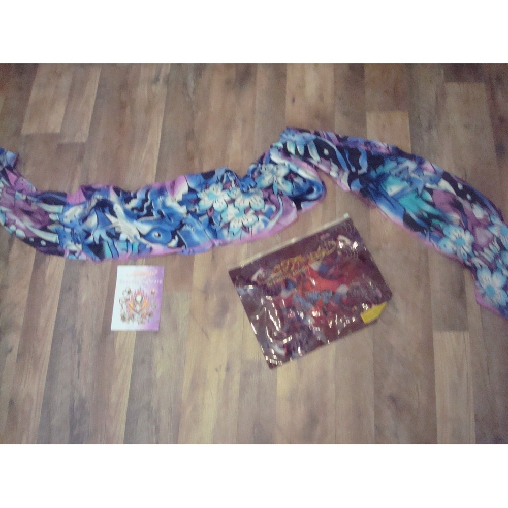 ED HARDY SCARVE CHRISTIAN AUDIGIER 12X60  DEADSTOCK  VINTAGE TT3‎
